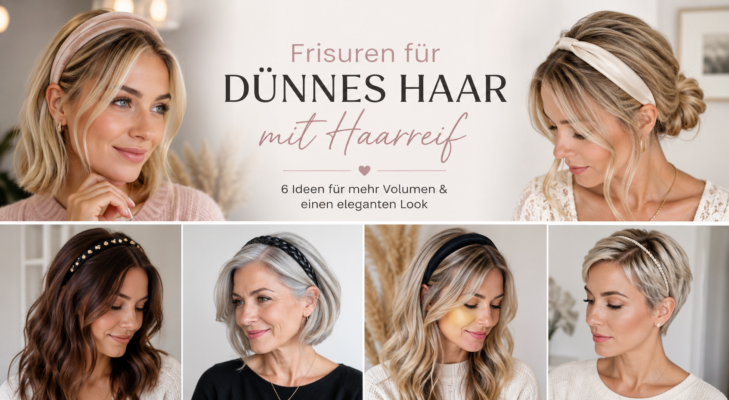 Frisuren für dünnes Haar mit Haarreif