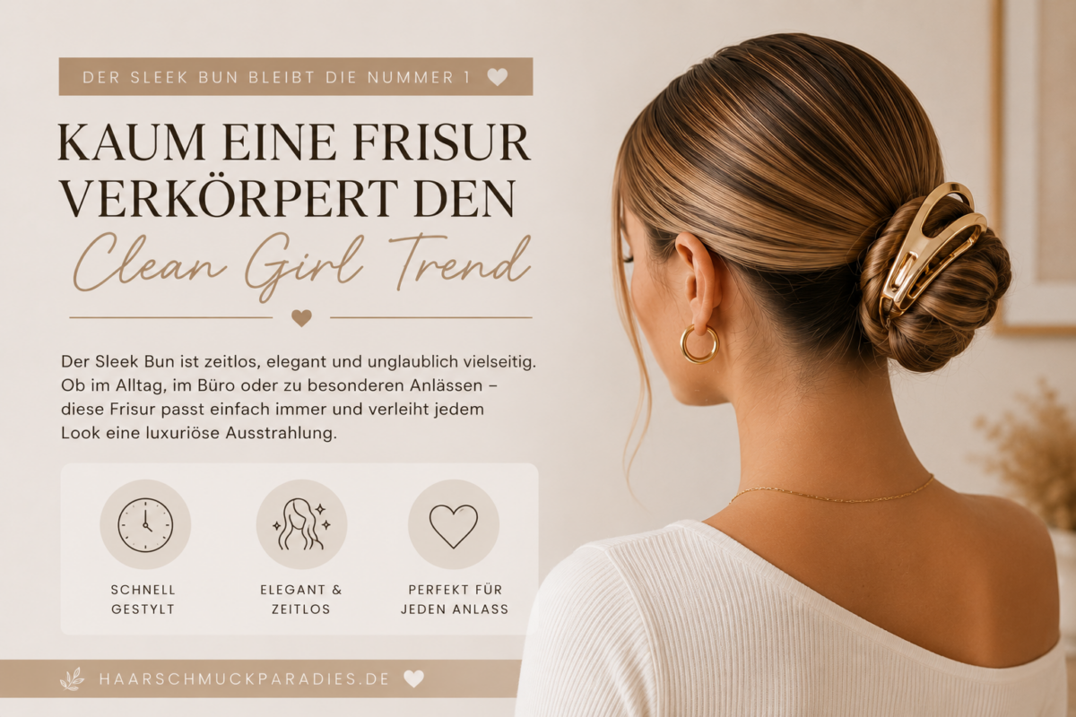 Nummer 1 Frisur Clean Girl Sleek Bun