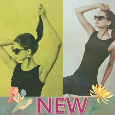 Frau mit Zopf, passend zur neuen Haarschmuck-Kollektion