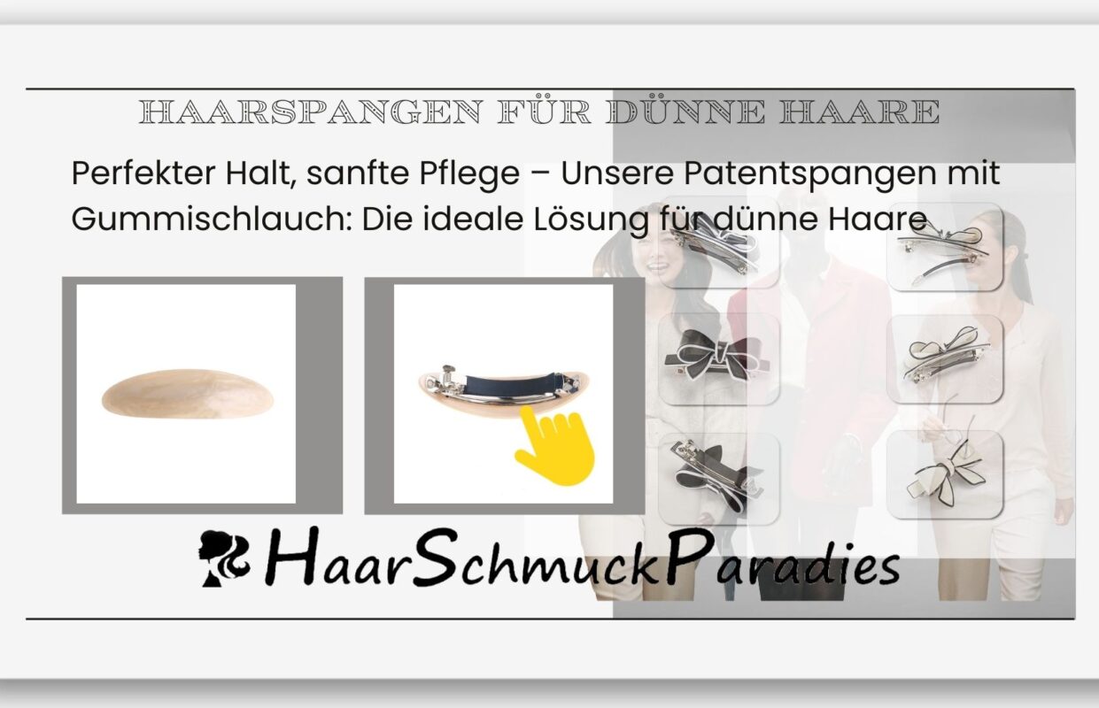 Haarspange mit Gummischlauch für dünnes Haar