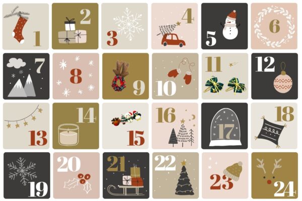 Advendskalender mit Haarschmuck befüllen