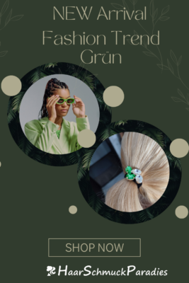 Frisur mit grünem Haargummis