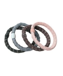 dickeres Haargummi mit Lurex Sortimens in schwarz, grau, braun und rose