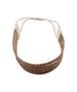 Haarband aus geflochtenem Kunsthaar vierreihig mittelblond hellbraun