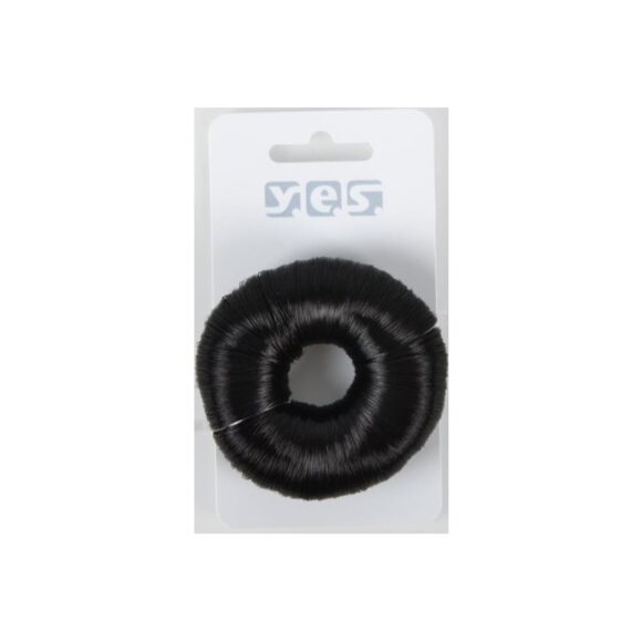Knotenringpolster Haar, mittel, schwarz