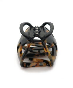 Haarklammer groß Havanna Seite