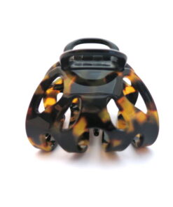 Haarklammer groß Havanna