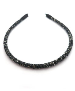 Haarreifen breit schwarz/silber