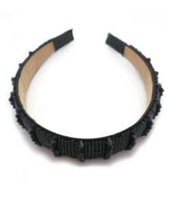 Haarreifen mit schwarzen Steinen