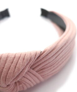 Haarreifen Stoff mit Knoten rose Detail