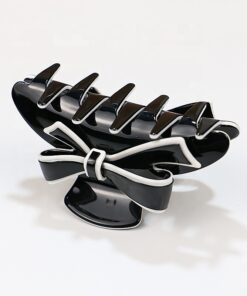 Haarklammer Schleife schwarz detail