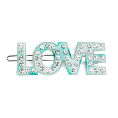 Haarspange Love türkis