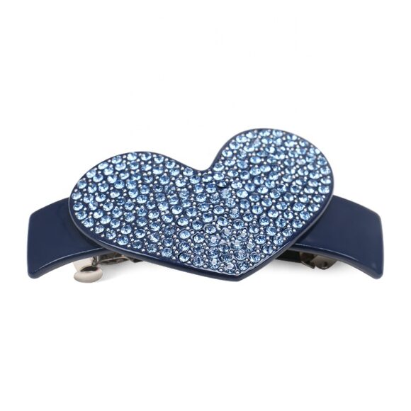 Haarspange mit Herz blau