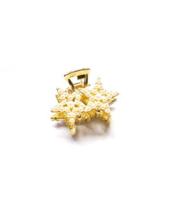 Elegante Haarklammer mit zwei Sternen gold