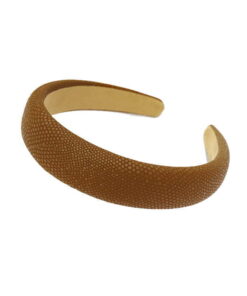 Haarreifen Lederoptik cognac