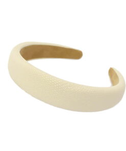 Haarreifen Lederoptik beige