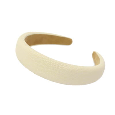 Haarreifen Lederoptik beige