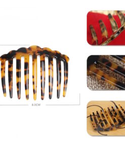 Haarkamm Acetate schildpatt/ braun Detailansicht