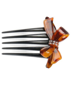 Haarkamm Acetat mit Schleife und Strass