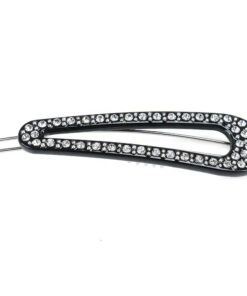 schwarzer Bobby-Pin mit funkelnden Strass Dekor-Steinen
