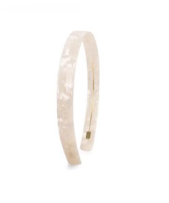 Haarreifen schmal Acetat weiss