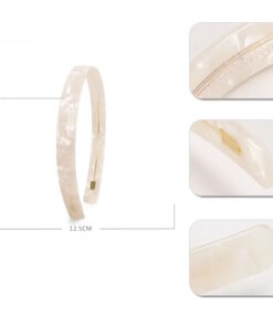 Haarreifen schmal Acetat weiss Detailansicht