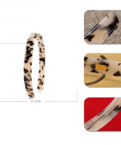 Haarreifen schmal Acetat beige Details mit 3 Bildern