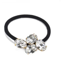 Haargummi mit gefassten Schmucksteinen – kristall