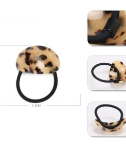 Haargummi mit Acetat beige Detailansicht