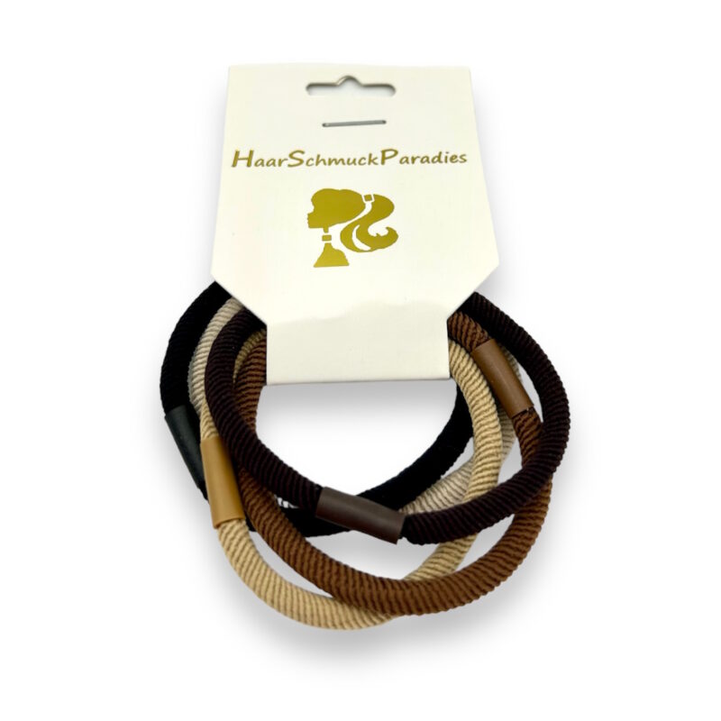 Haargummi Set mit 5 elastischen Gummis mehrfarbig Haarschmuckparadies