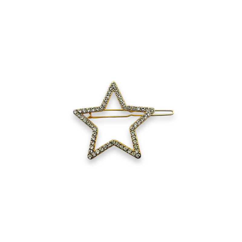 Kleine Haarklammer als goldener Stern