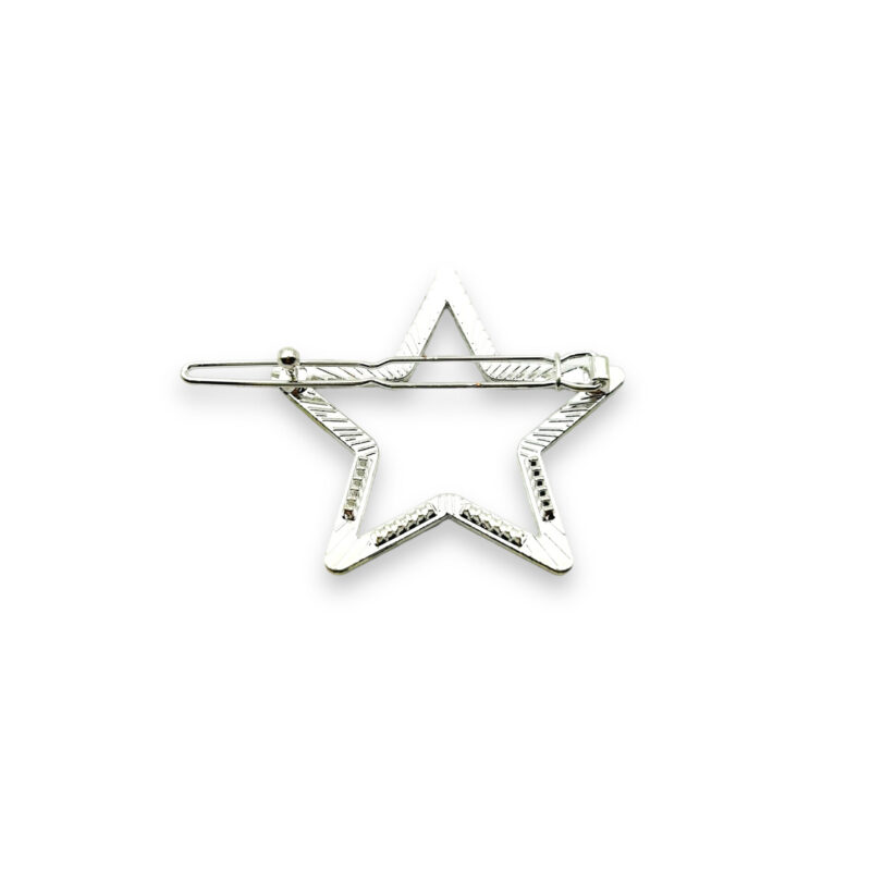 Glamour Girlz Haarspange Mit Strasssteinen - Sternform, Grau, 5,5 Cm - Für Damen & Mädchen
