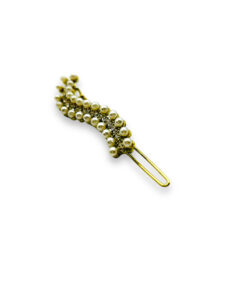 Goldene Haarspange mit Perlen