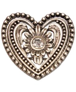 Tuchhalter Trachtenherz (antik-silber-farben)