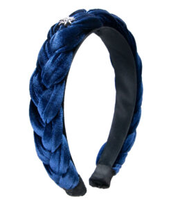 Haarreifen blau mit blumen