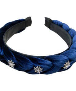 Haarreifen blau mit blumen