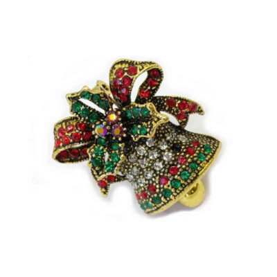 Brosche Weihnachten Glocke