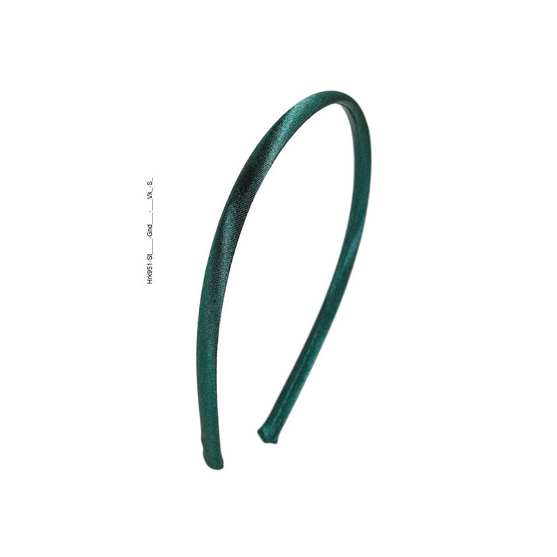 Haarreifen schmal aus Satin in grün