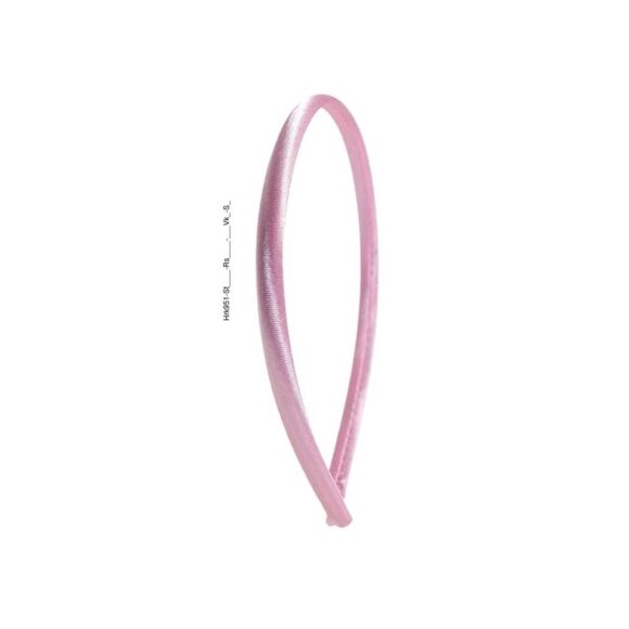 Haarreifen schmal aus Satin in rose