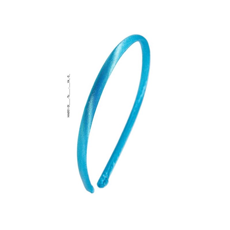 Haarreifen schmal aus Satin in türkis