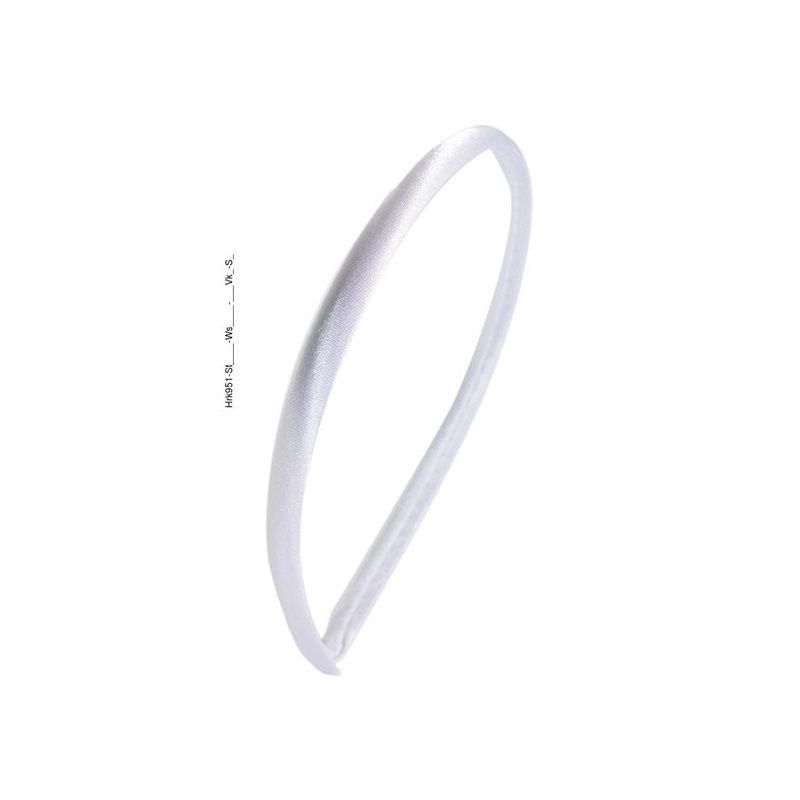 Haarreifen schmal aus Satin in weiß