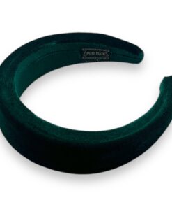 Haarreif Samt 4 cm dunkelgrün, gepolstert