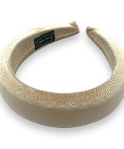 Haarreif Samt 4 cm beige, gepolstert