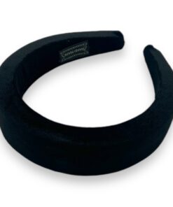 Haarreif Samt 4 cm schwarz, gepolstert