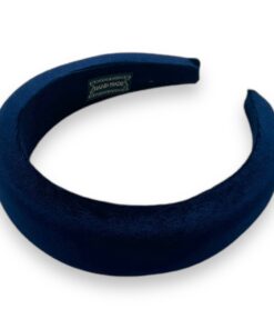 Haarreif Samt 4 cm dunkelblau, gepolstert