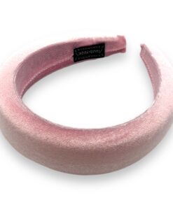 Haarreif Samt 4 cm rosa, gepolstert