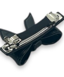 Haarspange mit Schleife schwarz von unten