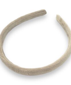 Haarreif Samt 1 cm beige