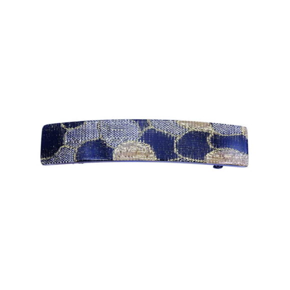 Patentspange schmal Gold Silber Blau