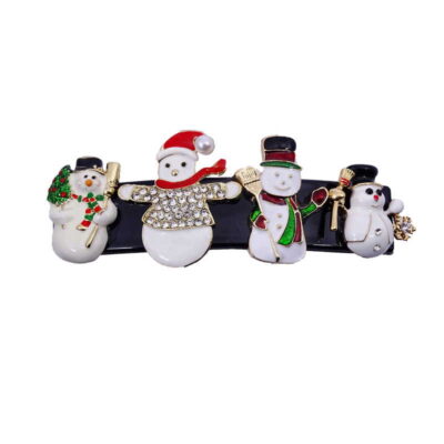 Haarspange Weihnachten Schneemänner